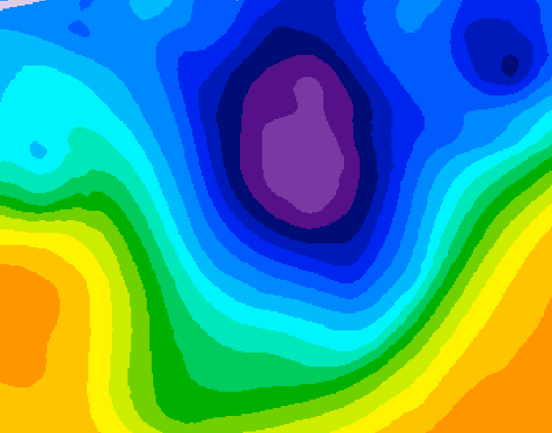 GDPS 500 millibar geopotential height 114 hour forecast chart for Canada based on 2025/11/26 1200Z data