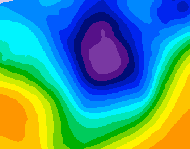 GDPS 500 millibar geopotential height 126 hour forecast chart for Canada based on 2025/11/26 1200Z data