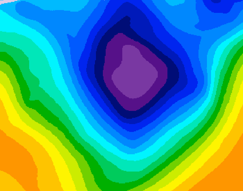 GDPS 500 millibar geopotential height 138 hour forecast chart for Canada based on 2025/11/26 1200Z data