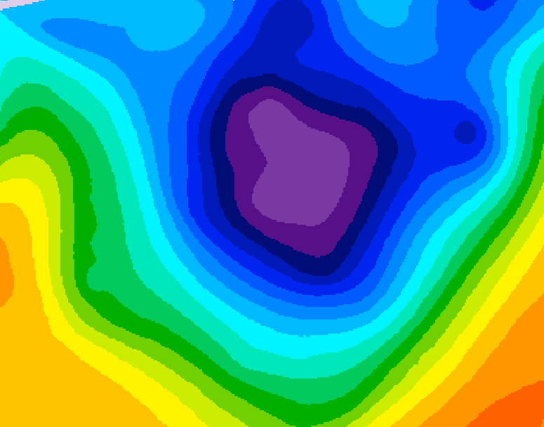 GDPS 500 millibar geopotential height 150 hour forecast chart for Canada based on 2025/11/26 1200Z data