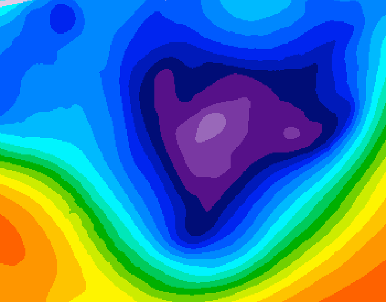 GDPS 500 millibar geopotential height 222 hour forecast chart for Canada based on 2025/11/26 1200Z data