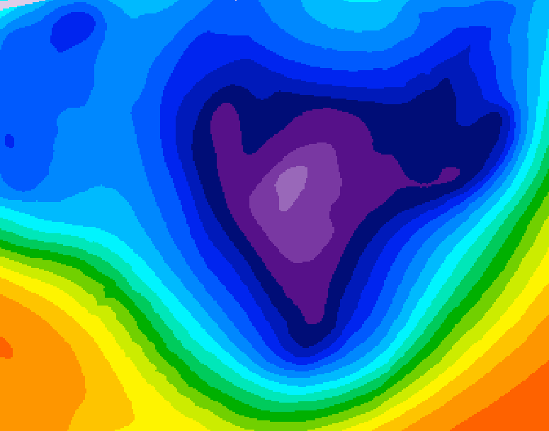 GDPS 500 millibar geopotential height 228 hour forecast chart for Canada based on 2025/11/26 1200Z data