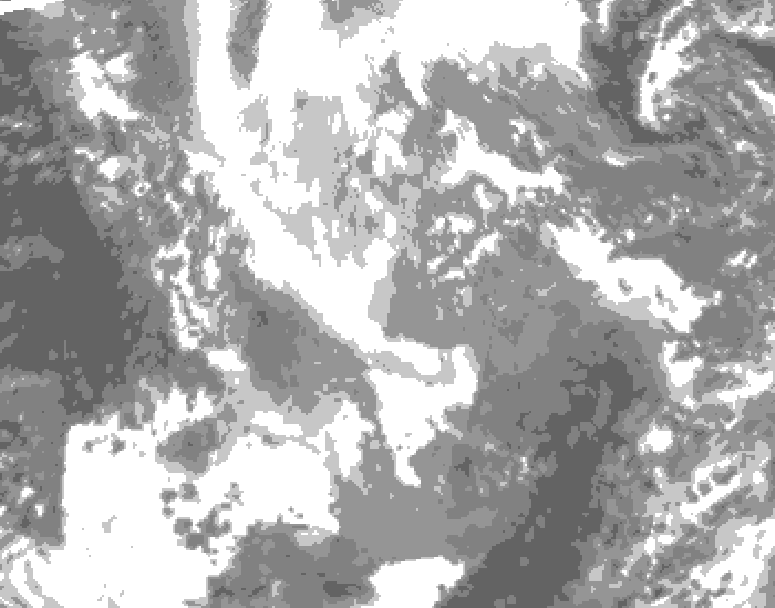 GDPS total cloud 120 hour forecast chart for Canada based on 2025/11/26 0000Z data