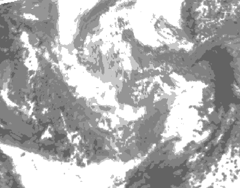 GDPS total cloud 156 hour forecast chart for Canada based on 2025/11/26 0000Z data