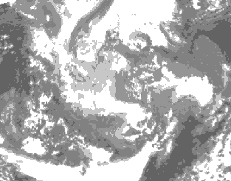 GDPS total cloud 168 hour forecast chart for Canada based on 2025/11/26 0000Z data
