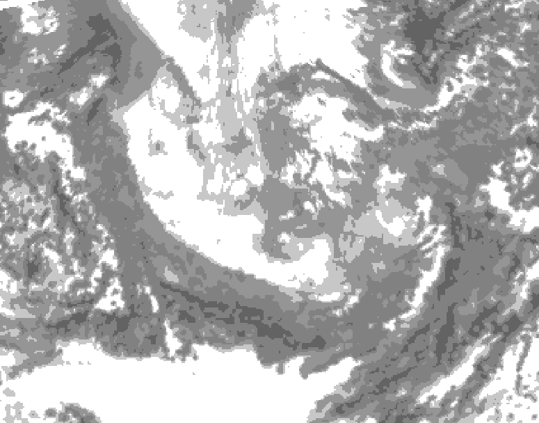 GDPS total cloud 216 hour forecast chart for Canada based on 2025/11/26 0000Z data