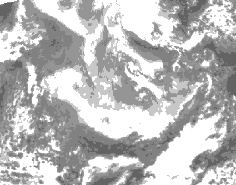 GDPS total cloud 240 hour forecast chart for Canada based on 2025/11/26 0000Z data