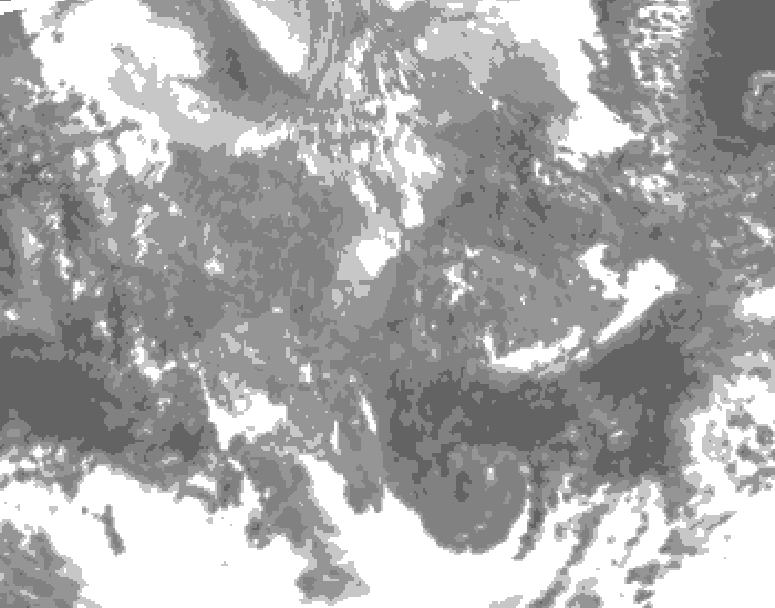 GDPS total cloud 006 hour forecast chart for Canada based on 2025/11/26 1200Z data