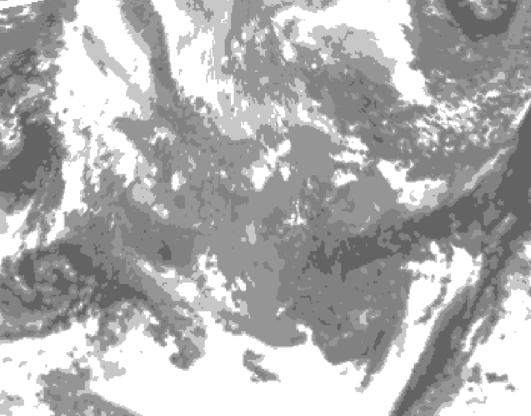 GDPS total cloud 030 hour forecast chart for Canada based on 2025/11/26 1200Z data