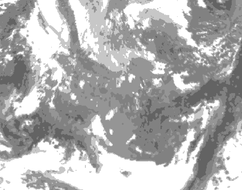 GDPS total cloud 036 hour forecast chart for Canada based on 2025/11/26 1200Z data