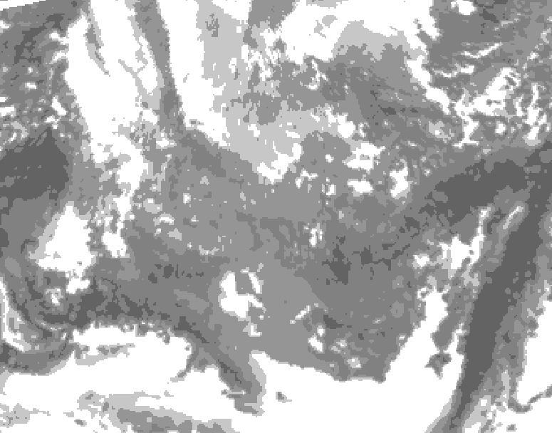 GDPS total cloud 042 hour forecast chart for Canada based on 2025/11/26 1200Z data