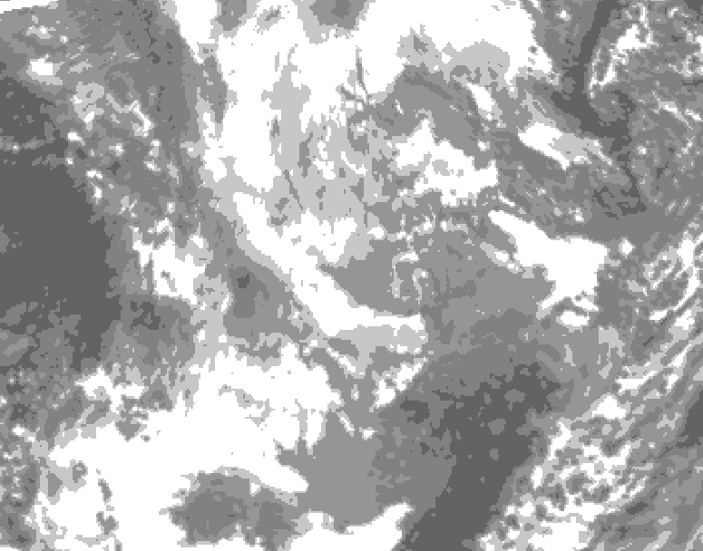 GDPS total cloud 102 hour forecast chart for Canada based on 2025/11/26 1200Z data
