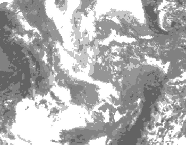 GDPS total cloud 114 hour forecast chart for Canada based on 2025/11/26 1200Z data