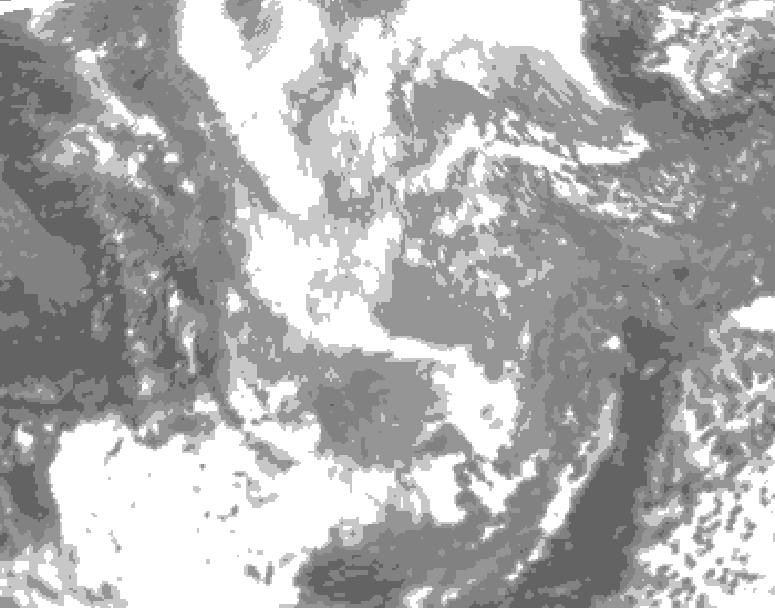 GDPS total cloud 120 hour forecast chart for Canada based on 2025/11/26 1200Z data