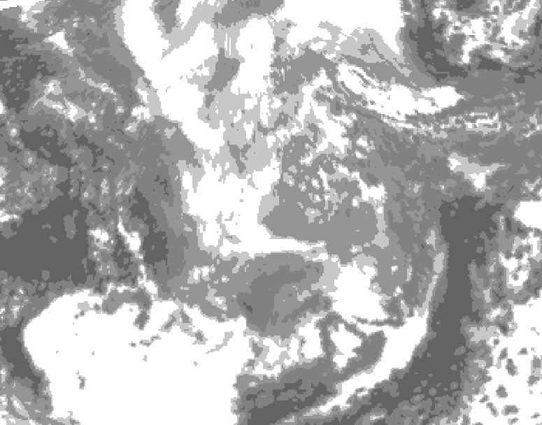 GDPS total cloud 126 hour forecast chart for Canada based on 2025/11/26 1200Z data
