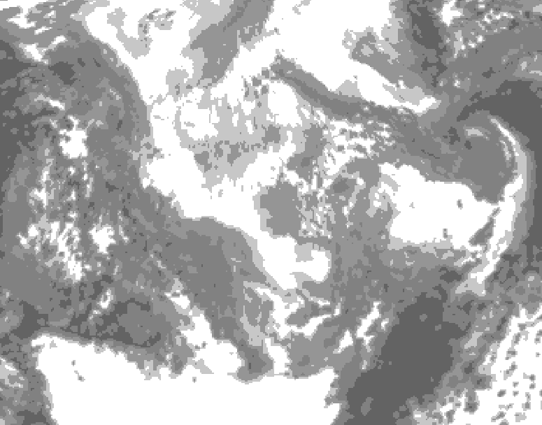 GDPS total cloud 150 hour forecast chart for Canada based on 2025/11/26 1200Z data