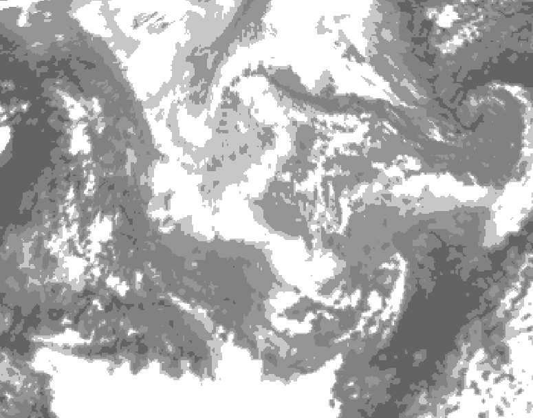 GDPS total cloud 156 hour forecast chart for Canada based on 2025/11/26 1200Z data