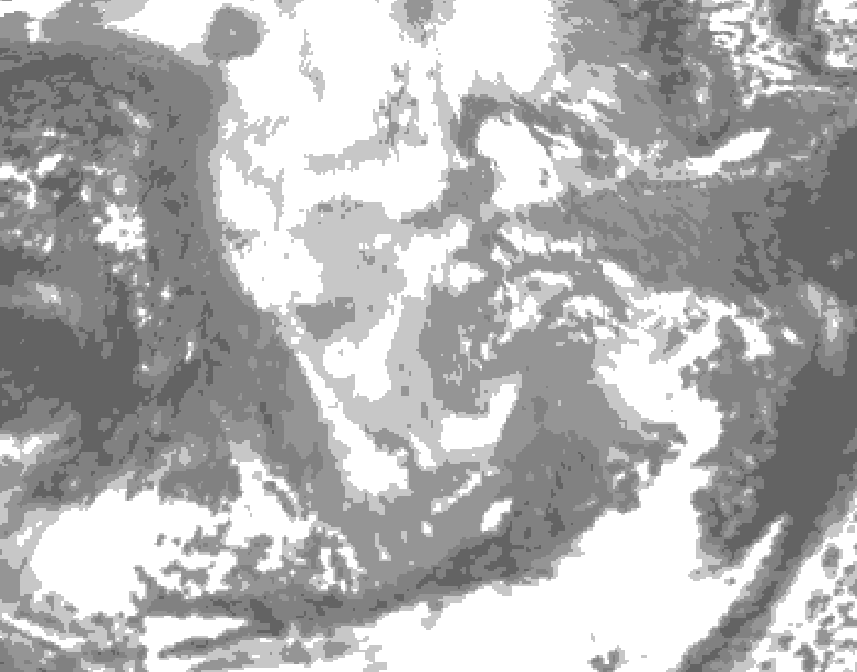 GDPS total cloud 180 hour forecast chart for Canada based on 2025/11/26 1200Z data