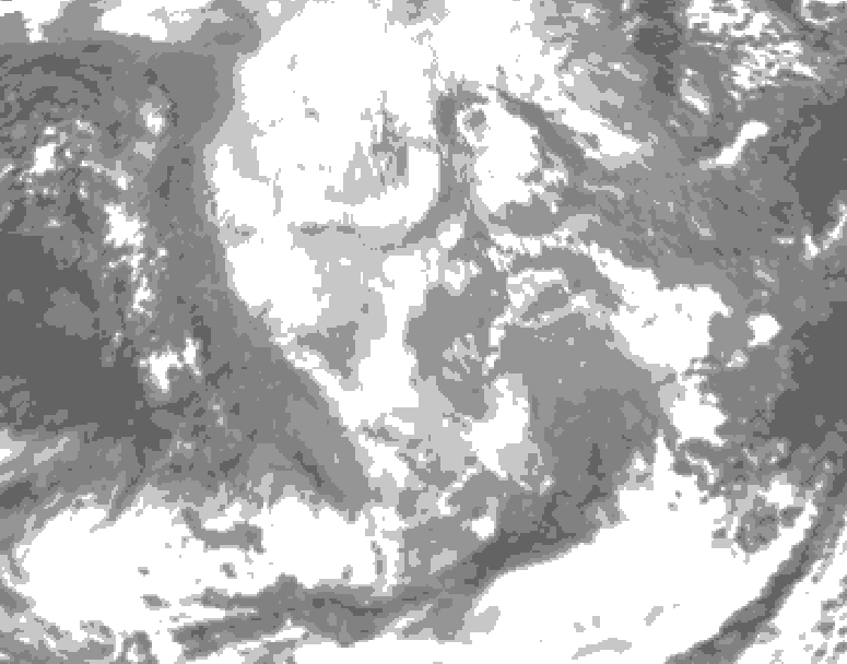 GDPS total cloud 186 hour forecast chart for Canada based on 2025/11/26 1200Z data