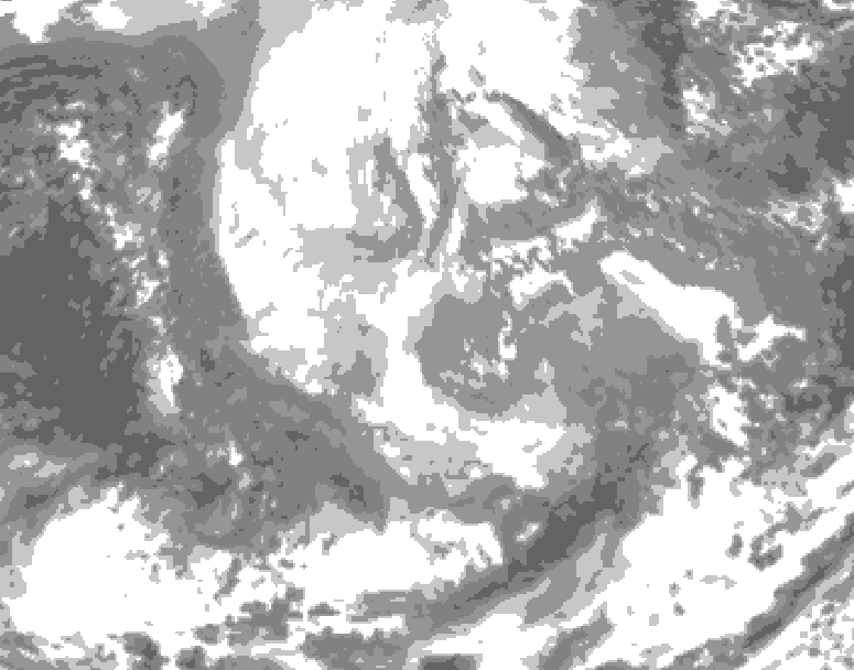 GDPS total cloud 192 hour forecast chart for Canada based on 2025/11/26 1200Z data