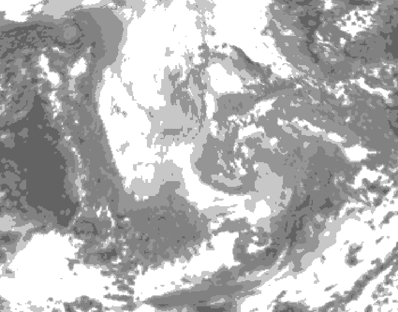 GDPS total cloud 198 hour forecast chart for Canada based on 2025/11/26 1200Z data