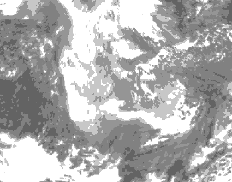 GDPS total cloud 210 hour forecast chart for Canada based on 2025/11/26 1200Z data