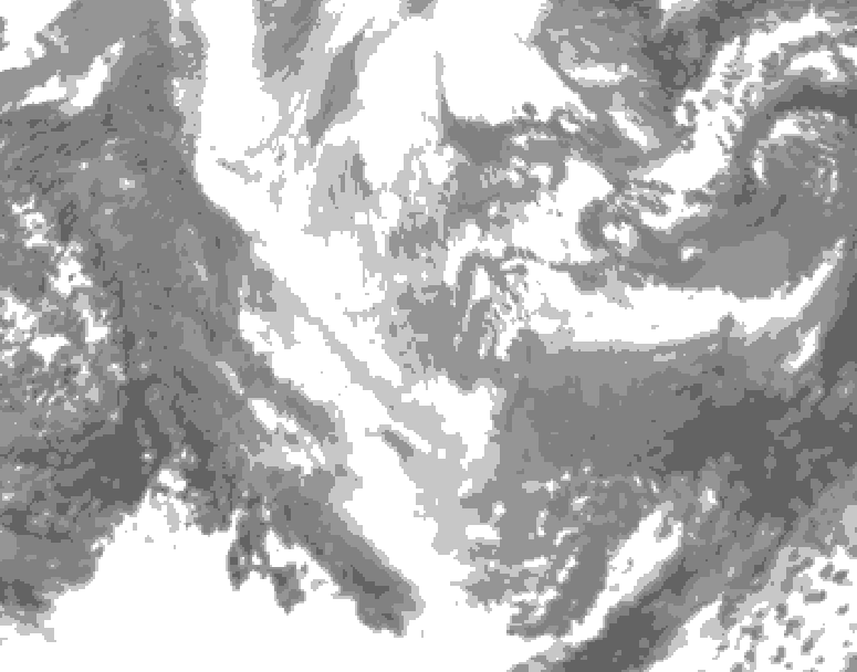 GDPS total cloud 234 hour forecast chart for Canada based on 2025/11/26 1200Z data