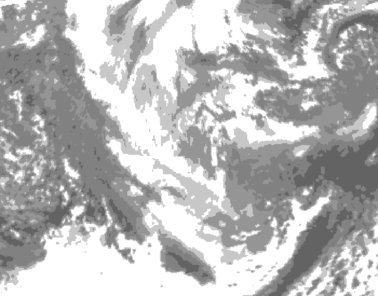 GDPS total cloud 240 hour forecast chart for Canada based on 2025/11/26 1200Z data