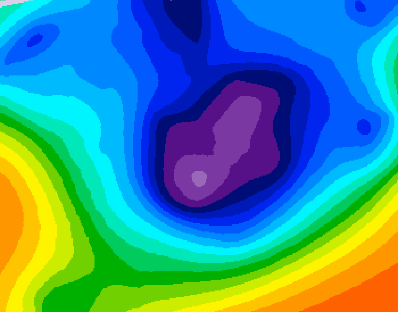 GDPS 500 millibar geopotential height 180 hour forecast chart for Canada based on 2025/11/27 0000Z data