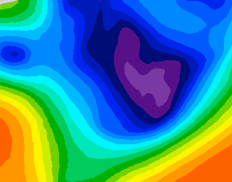 GDPS 500 millibar geopotential height 216 hour forecast chart for Canada based on 2025/11/27 0000Z data
