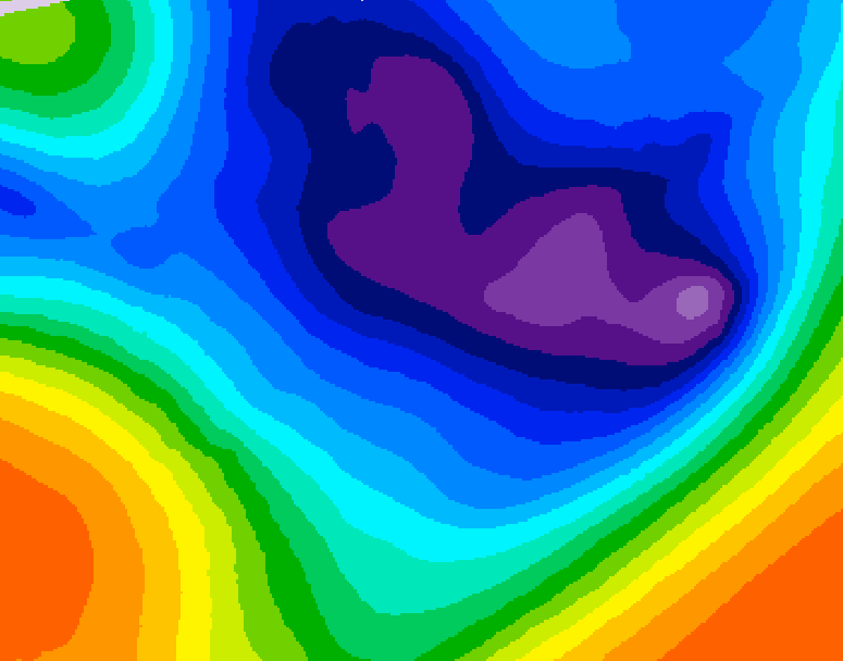 GDPS 500 millibar geopotential height 234 hour forecast chart for Canada based on 2025/11/27 0000Z data