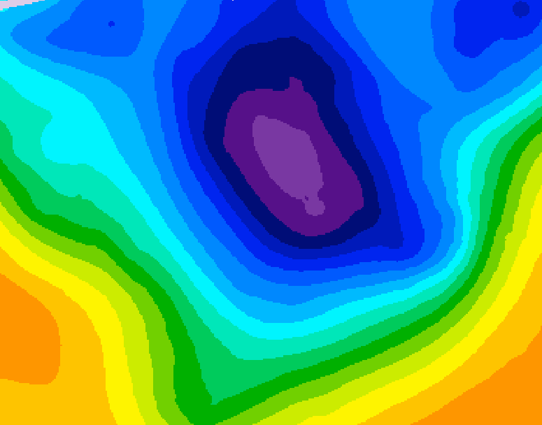 GDPS 500 millibar geopotential height 102 hour forecast chart for Canada based on 2025/11/27 1200Z data