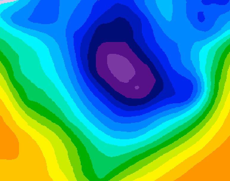 GDPS 500 millibar geopotential height 108 hour forecast chart for Canada based on 2025/11/27 1200Z data