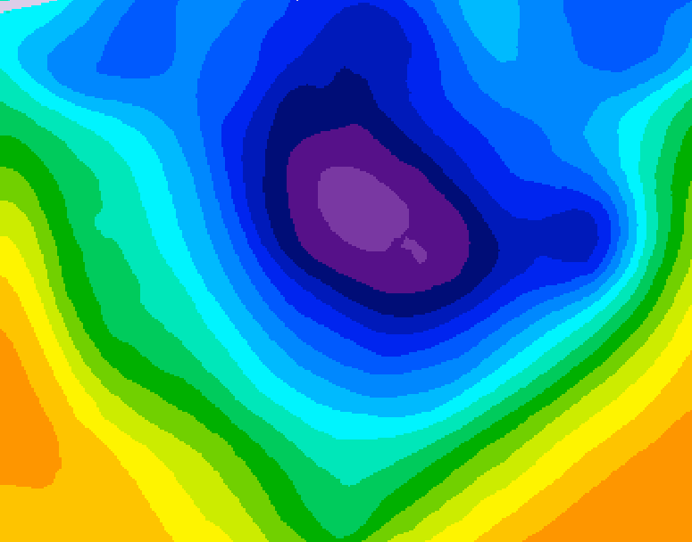 GDPS 500 millibar geopotential height 114 hour forecast chart for Canada based on 2025/11/27 1200Z data