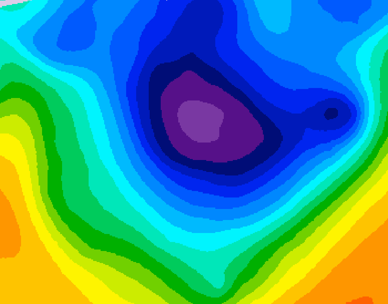 GDPS 500 millibar geopotential height 120 hour forecast chart for Canada based on 2025/11/27 1200Z data