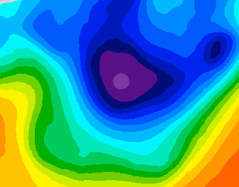 GDPS 500 millibar geopotential height 132 hour forecast chart for Canada based on 2025/11/27 1200Z data