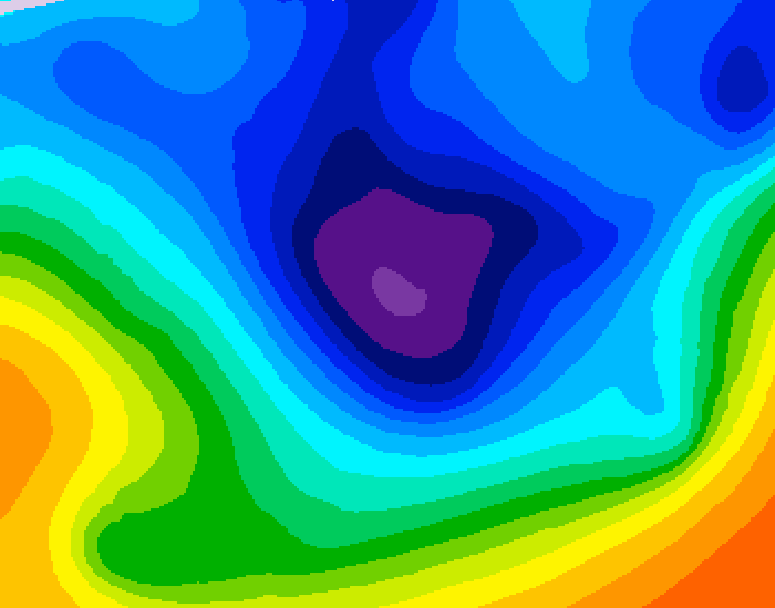 GDPS 500 millibar geopotential height 150 hour forecast chart for Canada based on 2025/11/27 1200Z data