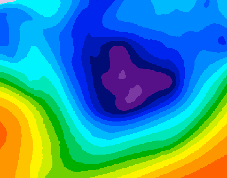GDPS 500 millibar geopotential height 180 hour forecast chart for Canada based on 2025/11/27 1200Z data