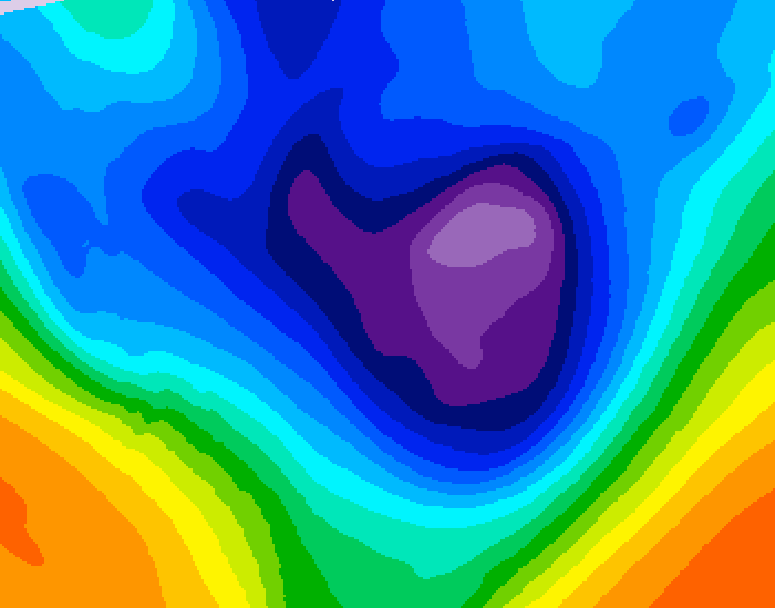 GDPS 500 millibar geopotential height 216 hour forecast chart for Canada based on 2025/11/27 1200Z data