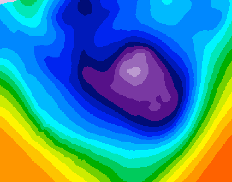 GDPS 500 millibar geopotential height 228 hour forecast chart for Canada based on 2025/11/27 1200Z data