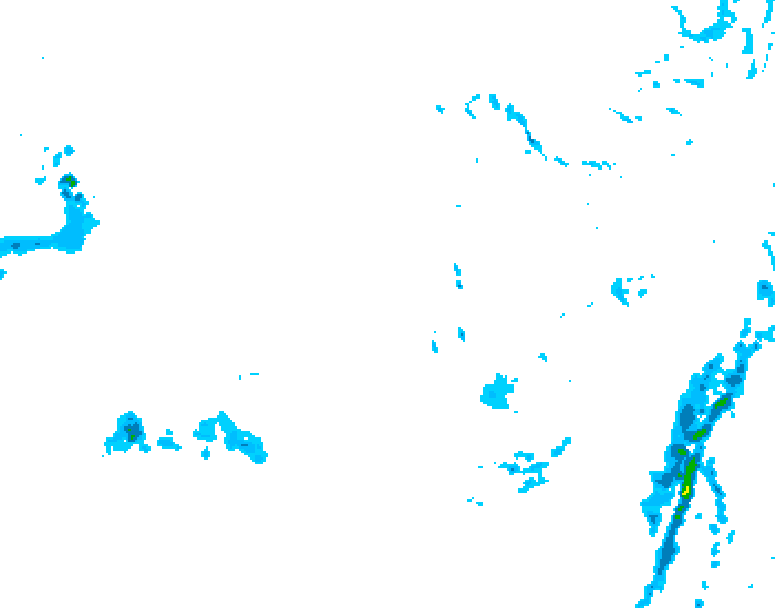 GDPS precipitation 018 hour forecast chart for Canada based on 2025/11/27 1200Z data
