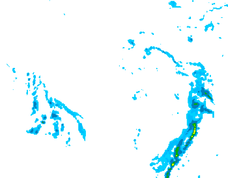 GDPS precipitation 222 hour forecast chart for Canada based on 2025/11/27 1200Z data