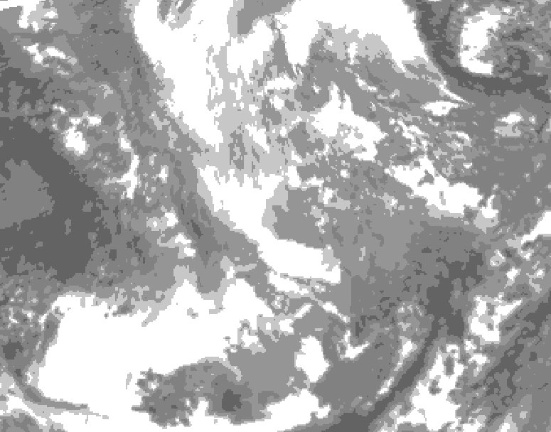 GDPS total cloud 096 hour forecast chart for Canada based on 2025/11/27 0000Z data