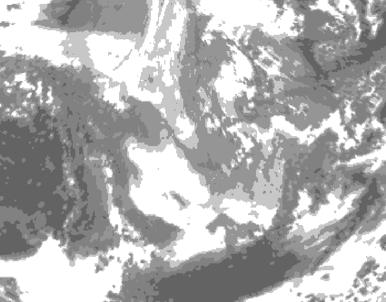 GDPS total cloud 216 hour forecast chart for Canada based on 2025/11/27 0000Z data