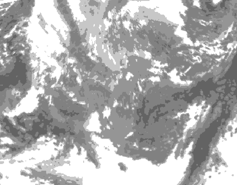 GDPS total cloud 012 hour forecast chart for Canada based on 2025/11/27 1200Z data