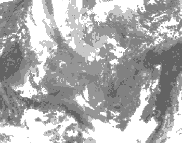 GDPS total cloud 024 hour forecast chart for Canada based on 2025/11/27 1200Z data