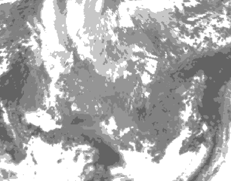 GDPS total cloud 030 hour forecast chart for Canada based on 2025/11/27 1200Z data