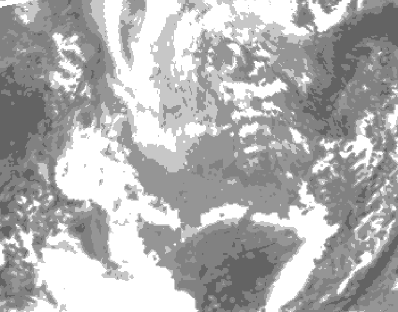 GDPS total cloud 060 hour forecast chart for Canada based on 2025/11/27 1200Z data