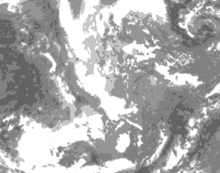 GDPS total cloud 084 hour forecast chart for Canada based on 2025/11/27 1200Z data