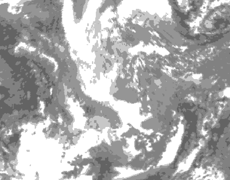 GDPS total cloud 090 hour forecast chart for Canada based on 2025/11/27 1200Z data